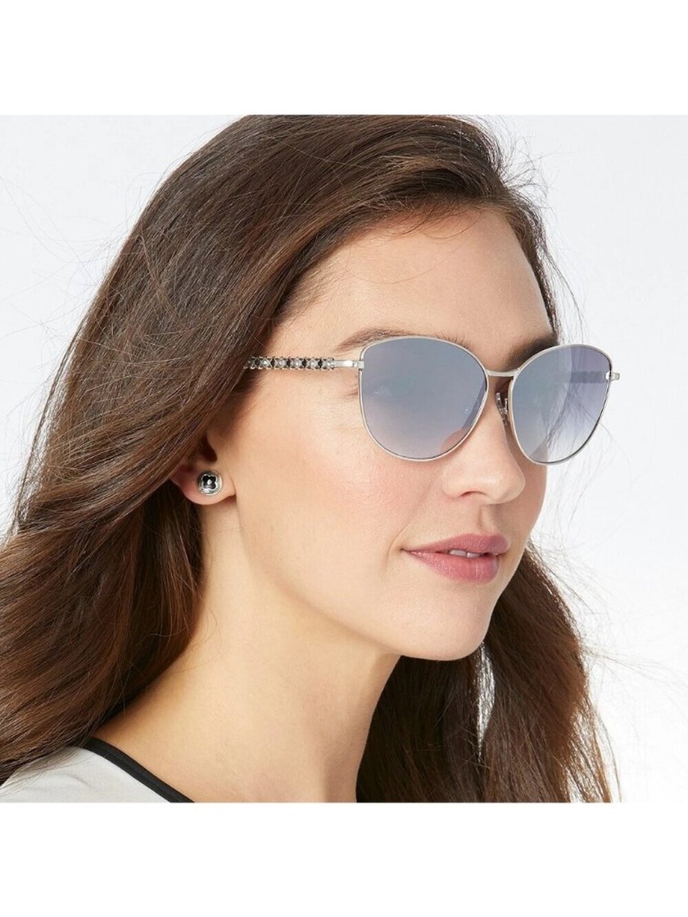Brighton Toledo Alto Square Sunglasses UVA/UVB Crystals NWT  $130  59.13